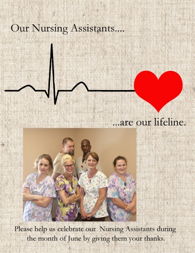 Celebrating National Nursing Assistants Week!